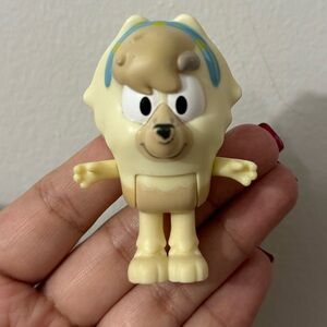 Bluey Friend JUDO Chow Chow White Dog Fancy Hair Replacement Figure Blue